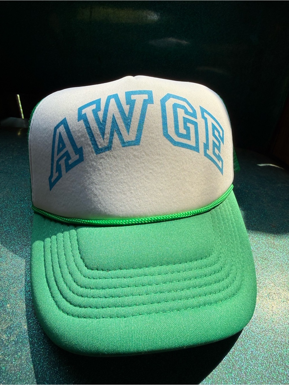 ‘AWGE’ Green Trucker Hat